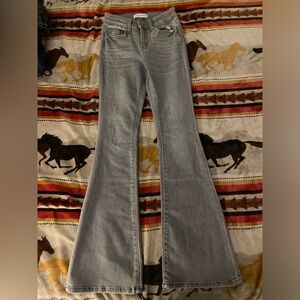 Grey flying monkey buckle jeans